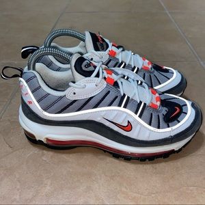 Nike Women’s Air Max 98 White Solar Red Reflective